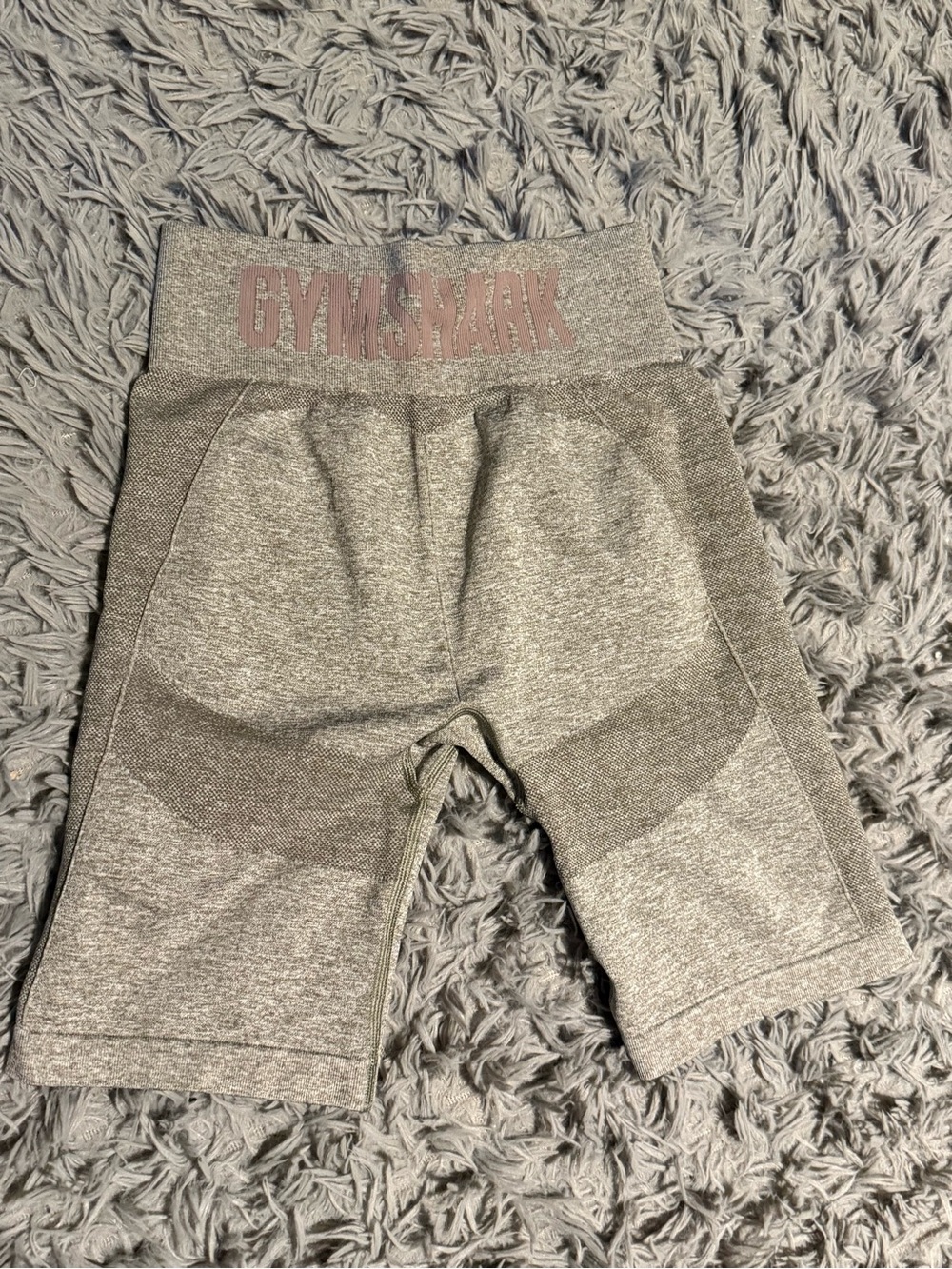 Gymshark Gray Seamless High-Waist Bike Shorts